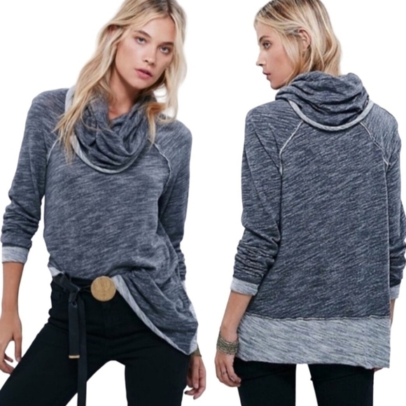 Free People Beach Cocoon Cowl Neck Pull Over Sweater Size S/M - Picture 1 of 9